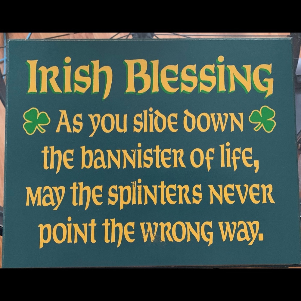 Wooden Irish Proverb Sign
